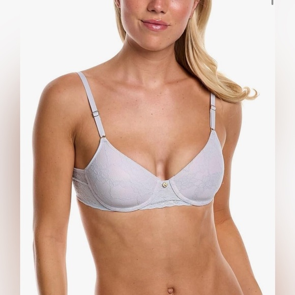 Natori Women’s Bliss Allure Lace Underwire White & Tan Bra Size 32B - Picture 1 of 6